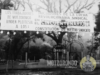 Celebraciones del cincuentenario de la constitución del sindicato de obreros de Motzorongo.