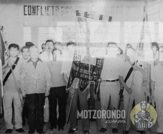 Comité sindical durante el conflicto obrero contra el gobierno del entonces Presidente Luis Echeverría Álvarez.