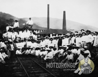 Mitin celebrado por los trabajadores de "The Motzorongo Company" con motivo de la visita del C. diputado Eduardo Cortina.